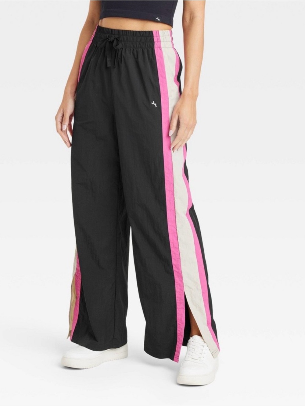 JoyLab Black & Pink Windbreaker Pants